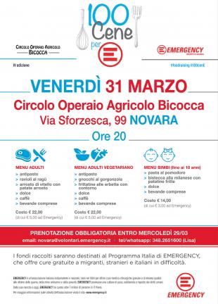 EMERGENCY ANCHE A NOVARA